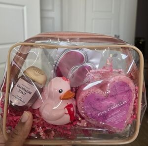 Galentine/Valentine Day For Her Gift Set  Champagne Toast, Spongelle